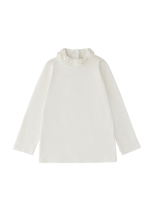 Bluza Tip Helanca Ivory cu Volan pentru Fete 4.X450/00 – iDO