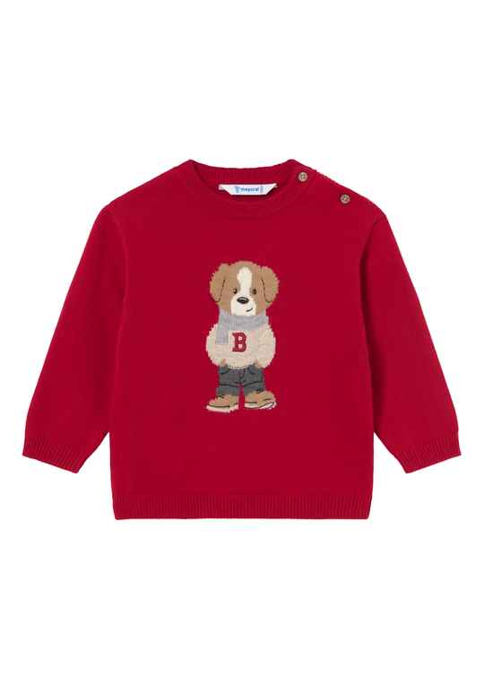 Pulover Rosu cu Model Catel pentru Baieti 2377 – Mayoral