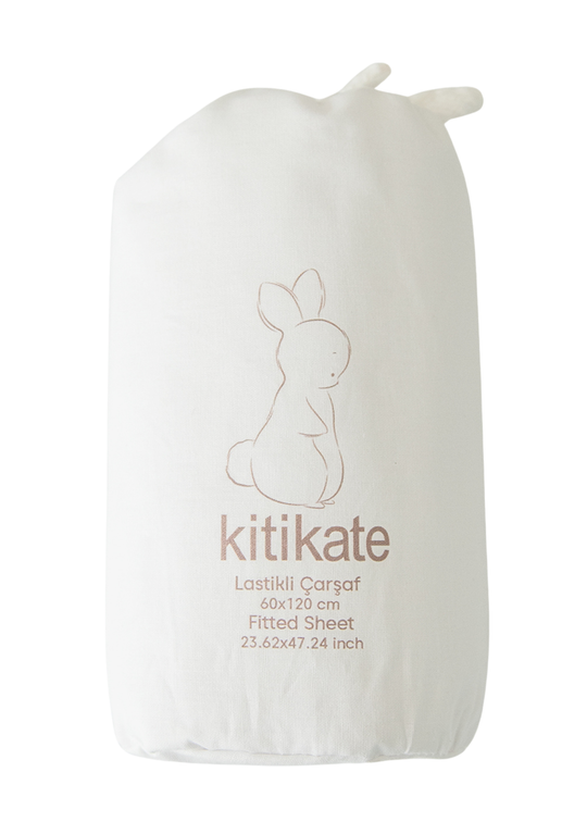 Cearceaf Alb Mediu Bumbac Organic 60 x 120 cm S09053 Kitikate