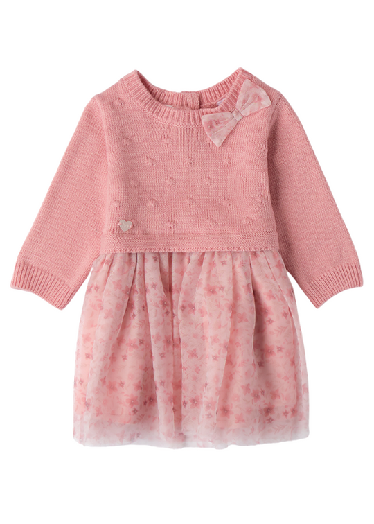 Salmon Dress Bust Knitted Tulle Skirt with Flowers 3.753.00 AMinibanda