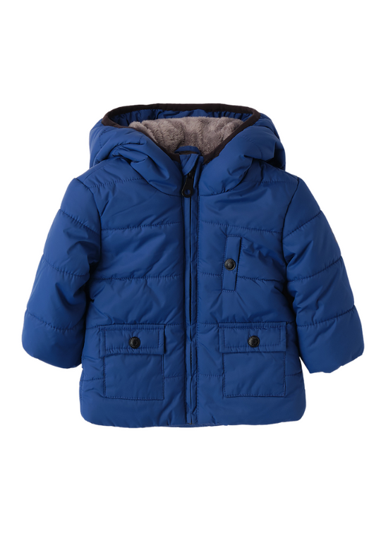 Geaca din Fas Matlasata Albastra cu Gluga 4A216.00 iDO