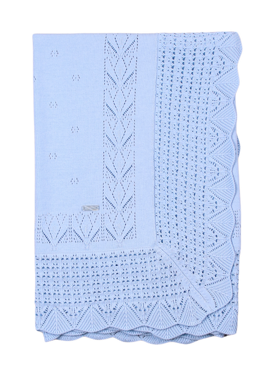 Pled Tricotat Bleu cu Model pe Margini 6380 Leo King