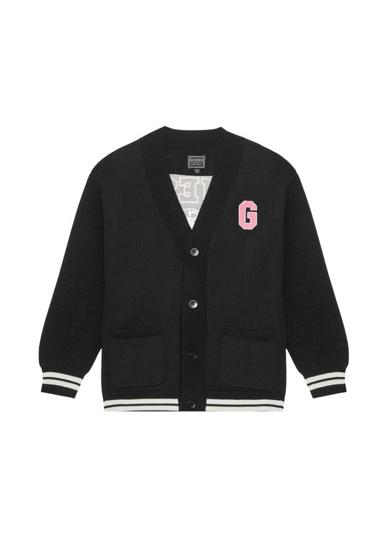 Cardigan Negru cu Nasturi J5YR11 Z3OF0 JBLK Guess