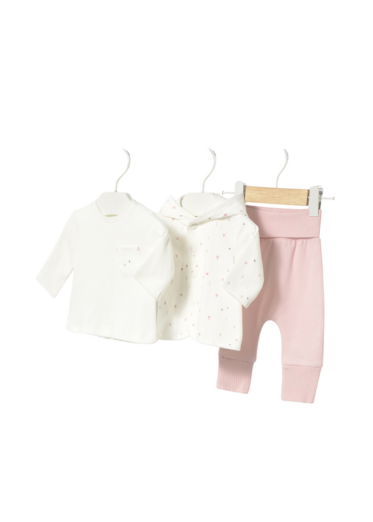 Trening 3 Piese Crem cu Roz 2631 Mayoral