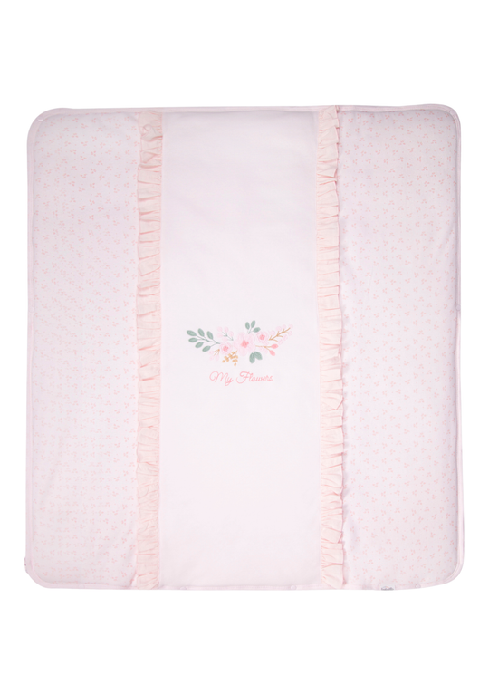 Paturica cu Volanase si Broderie Florala Roz Cute Girl pentru Fetite B877 – Bebetto