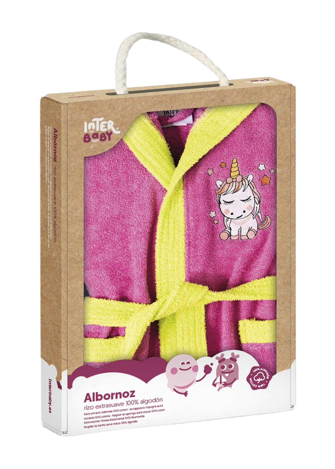 Halat de Baie Fuchsia cu Fetita 2-4 ani 00515C-T2-4-28 – Interbaby