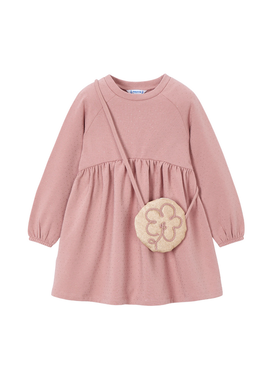 Pink Long Sleeve Dress and Bag 4926 Mayoral