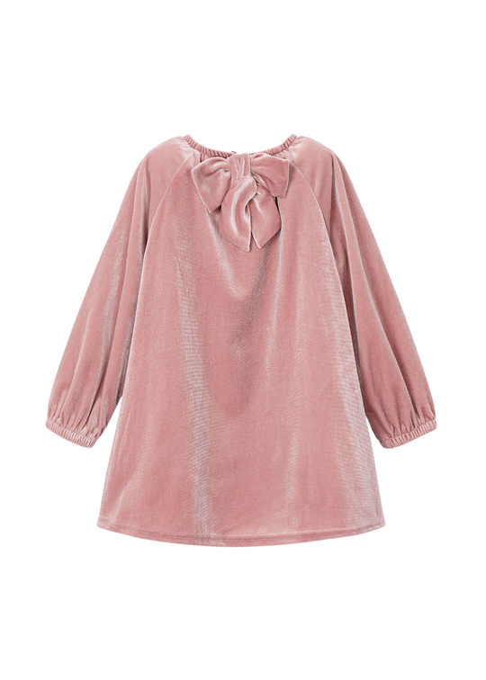 Rochie din Catifea Roz cu Sclipici Maneca Lunga 4923 Mayoral