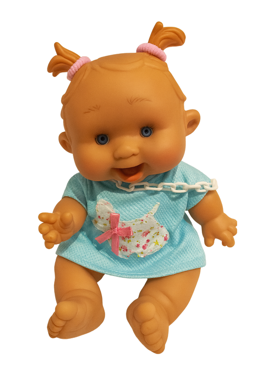 Papusa Parfumata cu Rochita Turqoise - 26 cm - 0439 - Nines