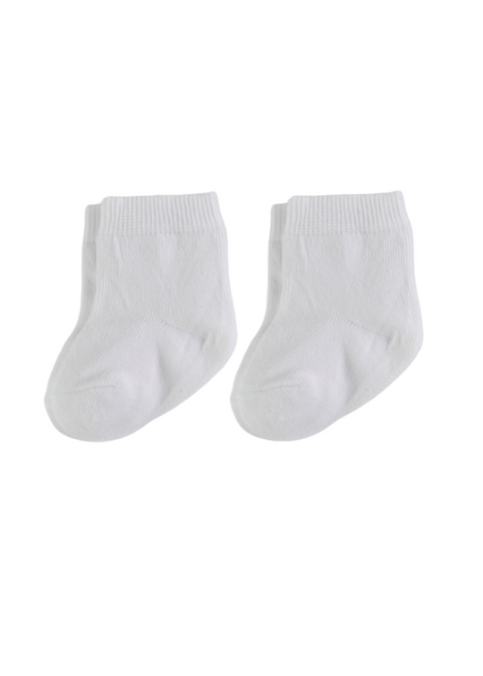 Set of 2 Pairs of White Organic Cotton Socks S95675 Kitikate