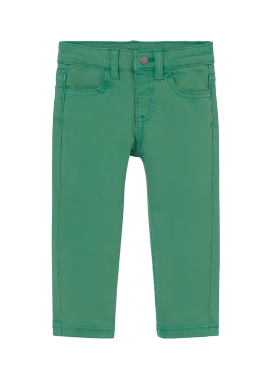 Pantaloni Slim Fit Verzi din Bumbac cu Elastan pentru Baieti 563 - Mayoral
