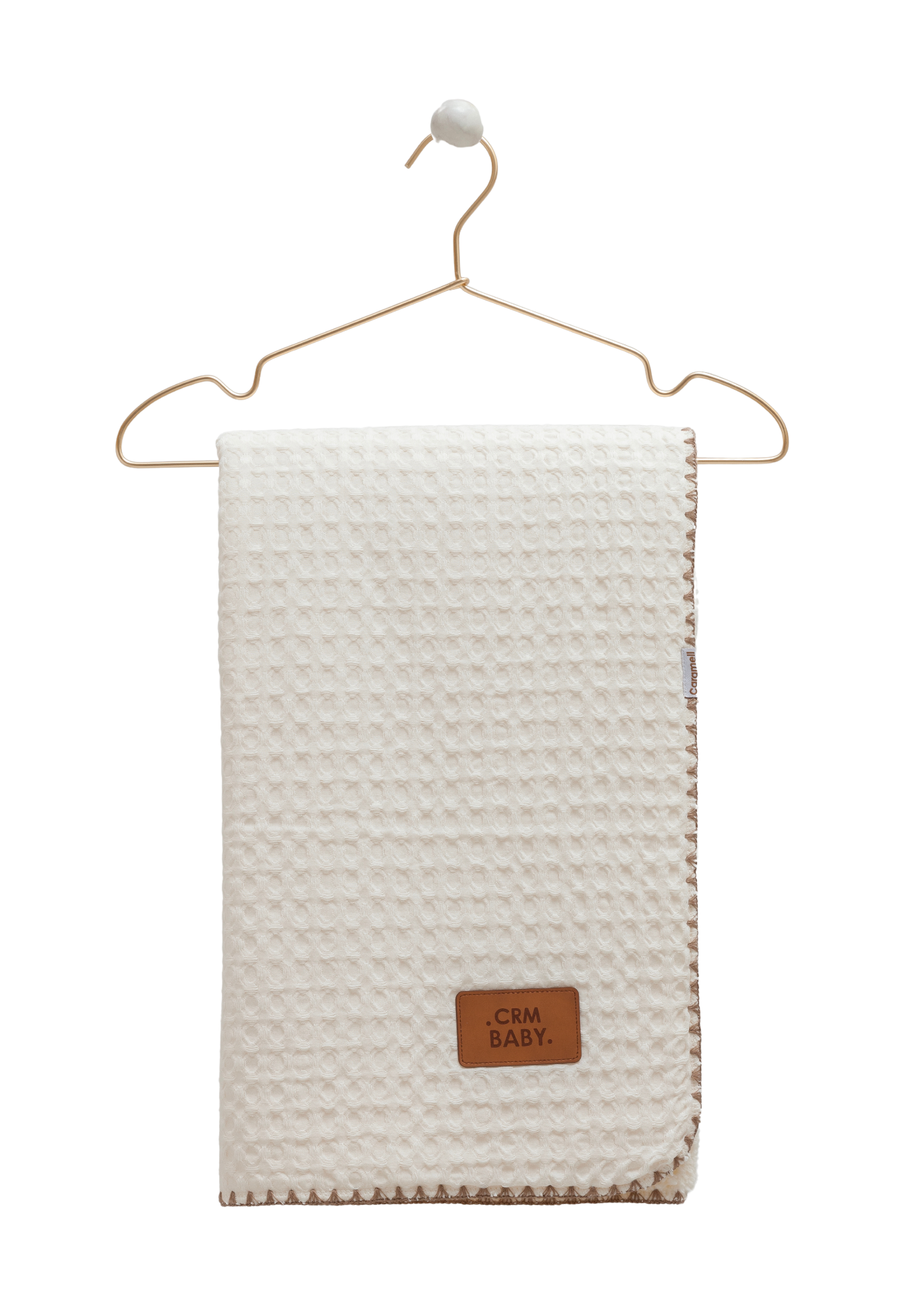Patura Calduroasa Bej Bumbac Gofrat si Plus BTK2120 85 x 90 cm Mell Sweet Baby