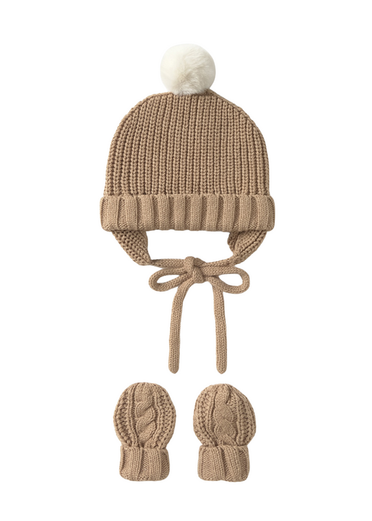 Brown Knitted Hat and Gloves Set 9929 Mayoral