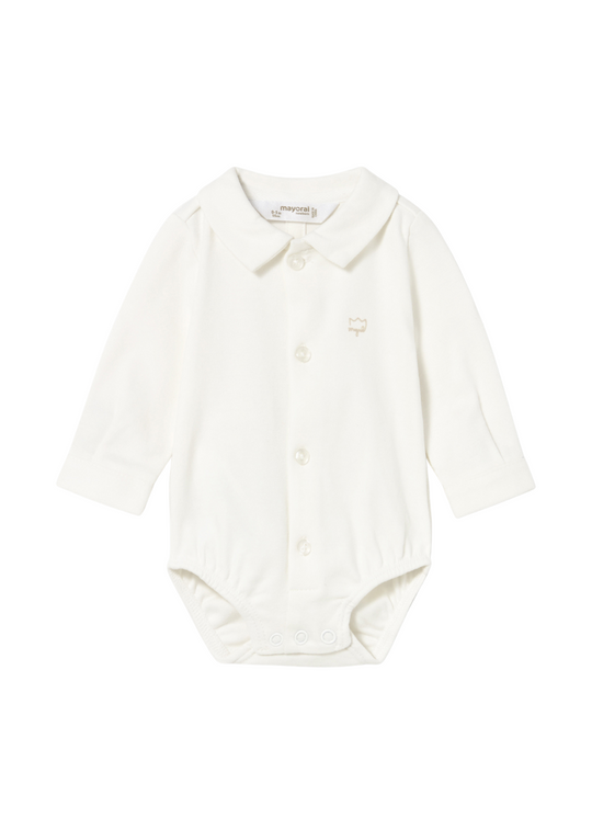 Cream Bodysuit with Collar and Long Sleeves 2727 Mayoral