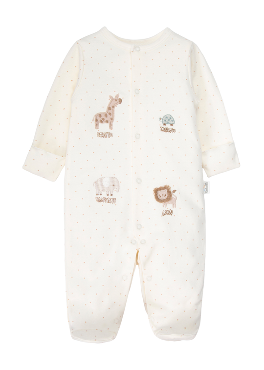 Salopeta cu Botosei din Bumbac cu Buline, Model Free Animals T4325 – Bebetto