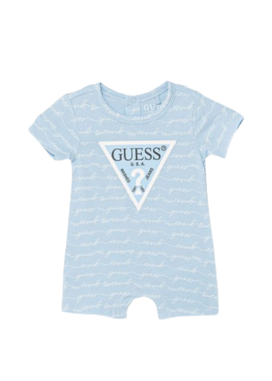 Salopeta Scurta Bleu cu Imprimeu Alb H6GW00 K6YW1 P0GC Guess