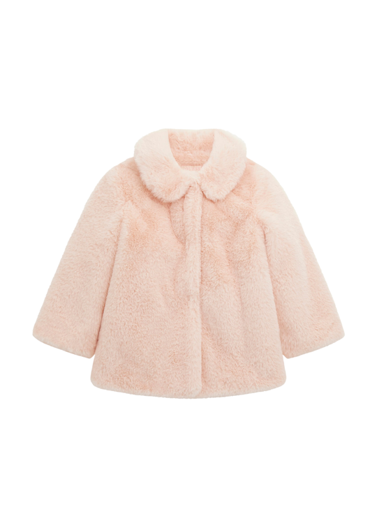 Palton din Blana Ecologica Roz K5BL00 WHGO0 G60N Guess