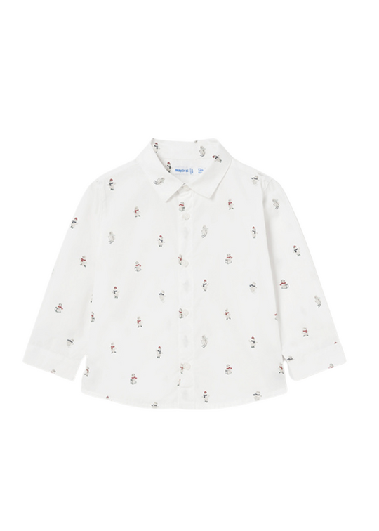 White shirt with long sleeves with bears print 2188 Mayoral