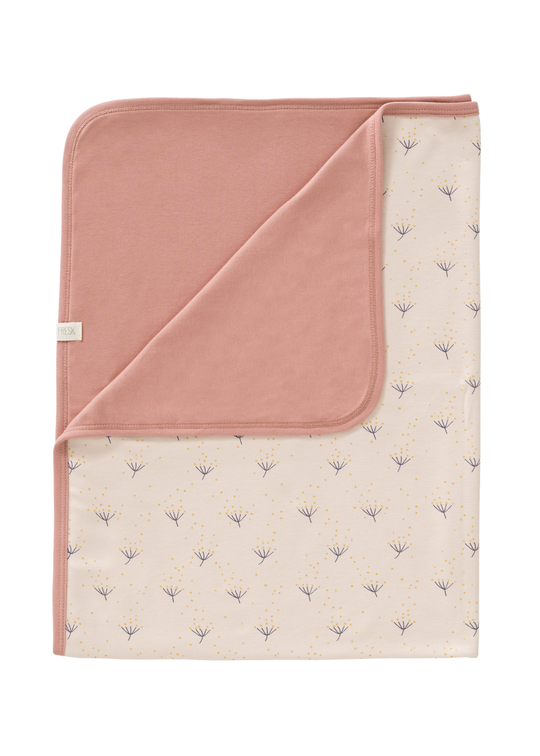 Sac de Dormit Nou-Nascuti Roz cu Imprimeu Papadie din Bumbac Organic 60 cm - 0.7 TOG F705-12 Fresk