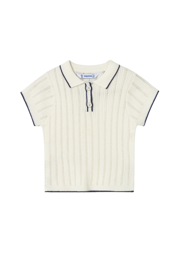 Tricou Polo Tricotat Crem 1104 Mayoral