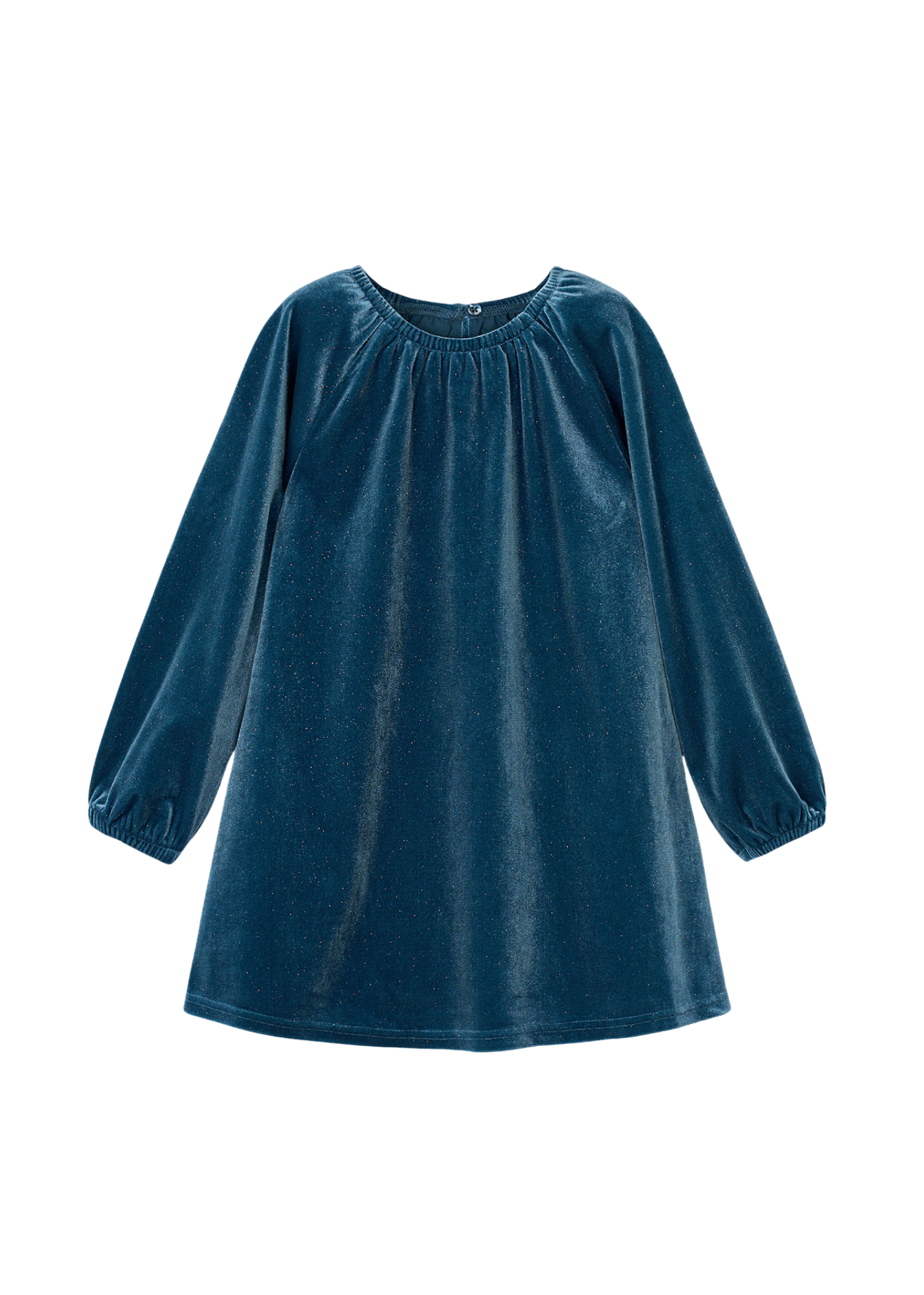 Rochie din Catifea Turquoise cu Sclipici Maneca Lunga 4923 Mayoral