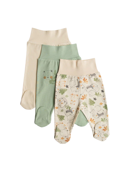 Set 3 Piese Bej cu Iepuri S60527 Kitikate