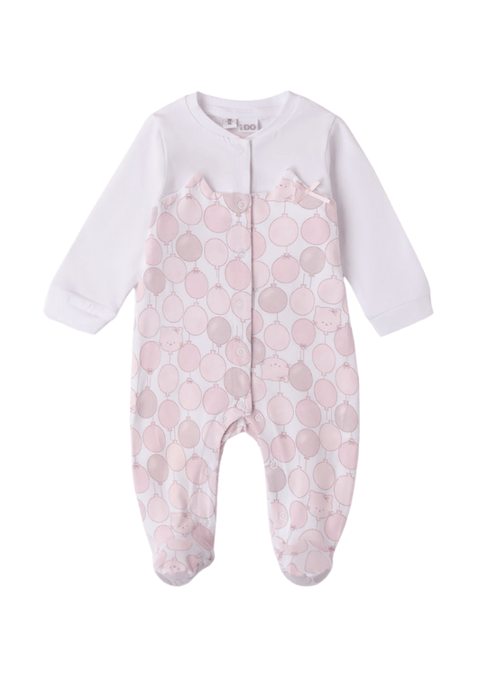 Білий довгий комбінезон із принтом повітряних кульок 8154 iDO