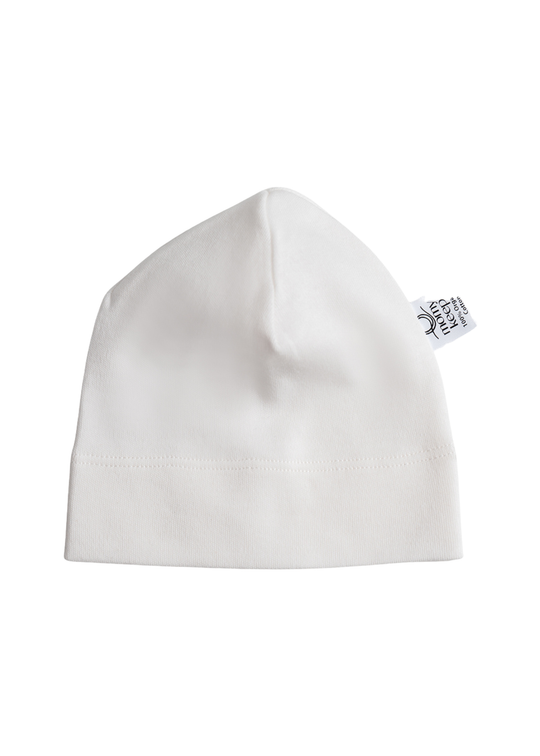 Caciulita Nou-Nascut Crem din Bumbac Organic Fara Siret - MOM-33 Momykeep