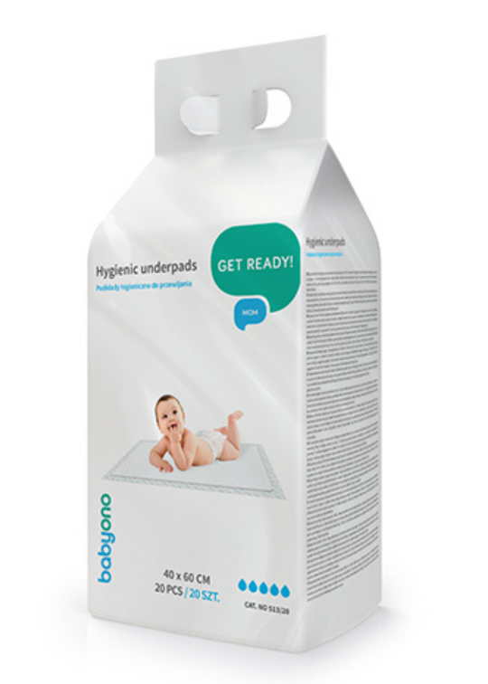 Aleze Mami Bebe Set Paturica Protectie Unica Folosinta 20 buc 40X60 cm 513/20 BabyOno