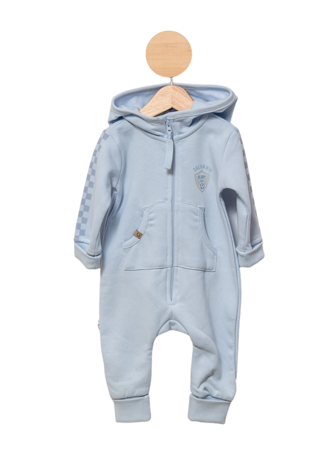 Combinezon Bleu cu Captuseala Fleece cu Gluga 1061 Mell Sweet Baby