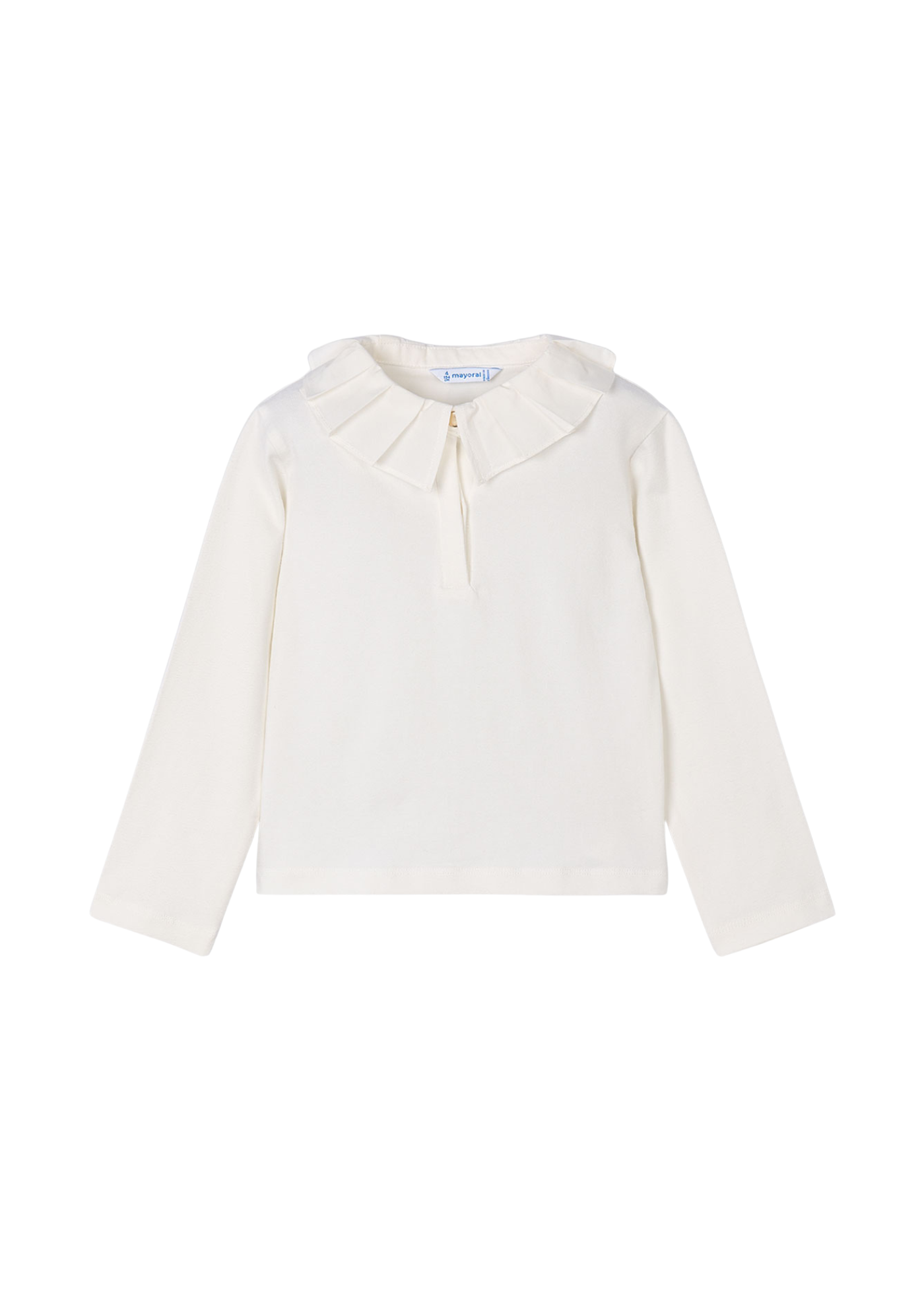 Bluza Ivory cu Maneca Lunga cu Guler Pliseuri 131 Mayoral