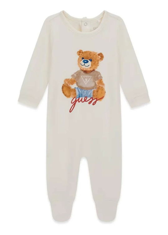Salopeta Crem cu Ursulet din Bumbac H6YG06 – Guess