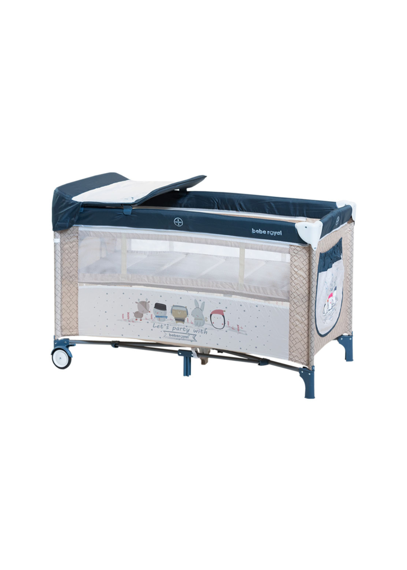 Patut Pliabil 2 Nivele si Masuta Friends Albastru 203/01 Beberoyal