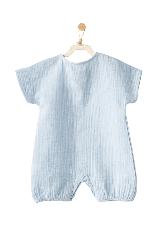 Salopeta Scurta din Muselina Bleu AC25884 Andywawa