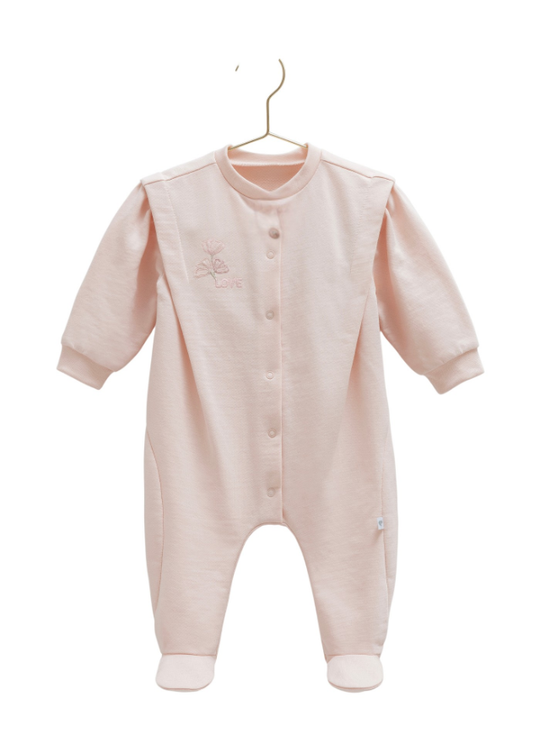 Salopeta Lunga Roz cu Capse si Funda la Gat TK2003 Mell Sweet Baby