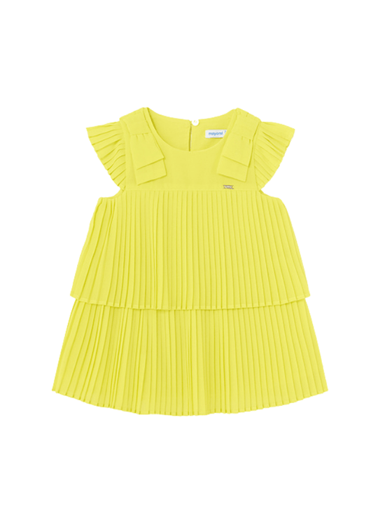 Yellow Sleeveless Pleated Dress 1911 Mayoral