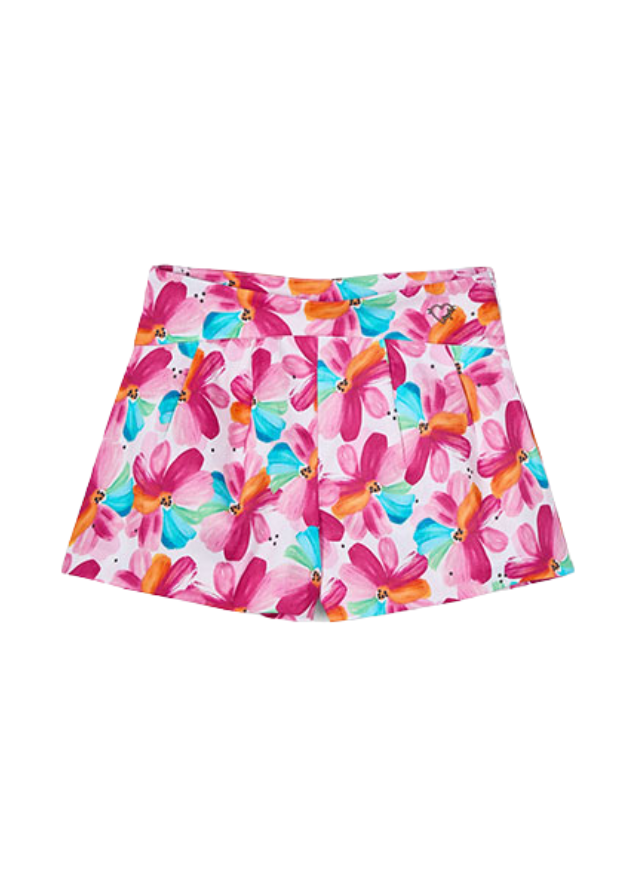 Pantaloni Scurti Imprimeu Flori Magenta 3905 Mayoral