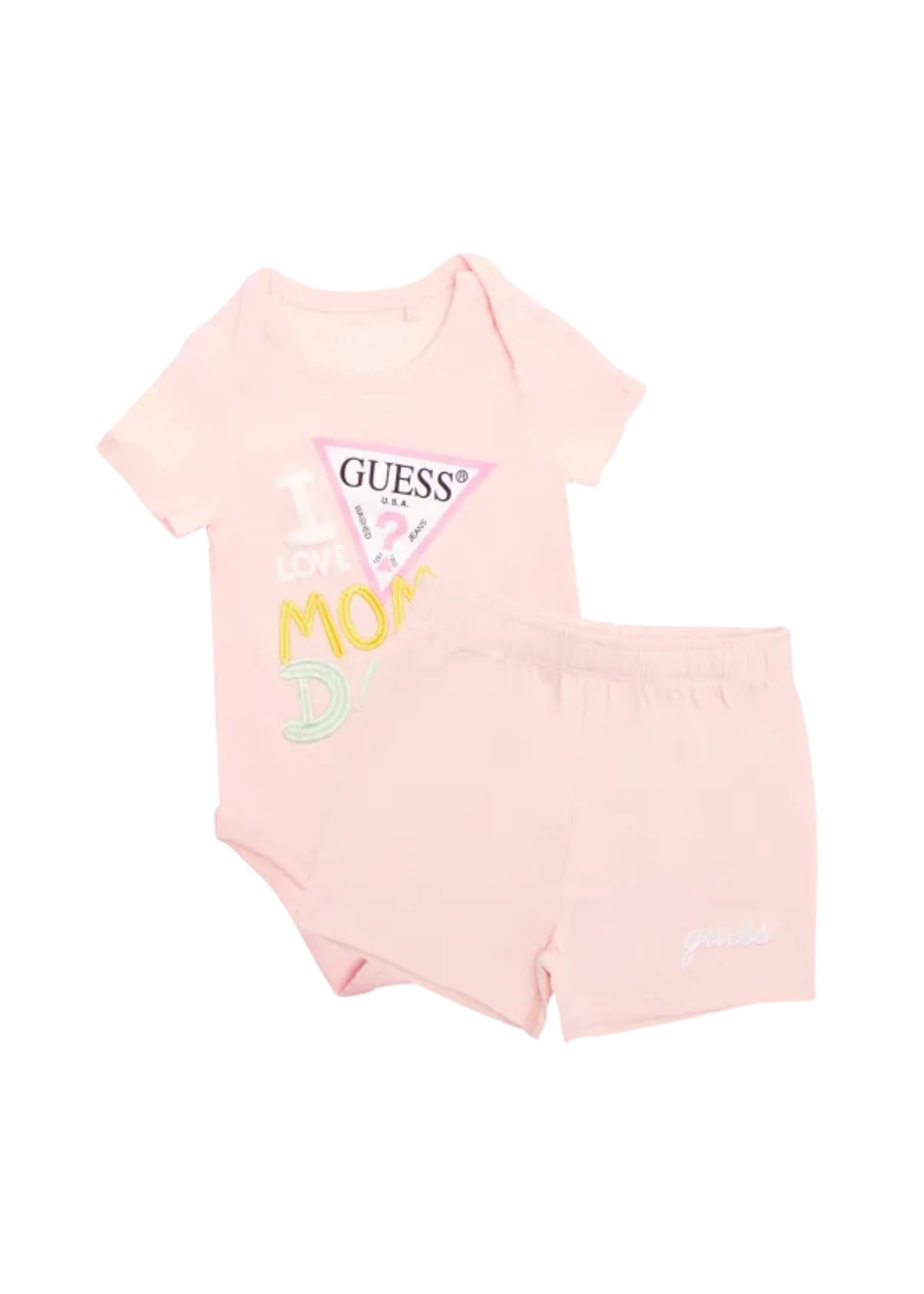Set Body cu Maneca Scurta si Pantaloni Somon H5GW08 K6YW0 G63Q Guess