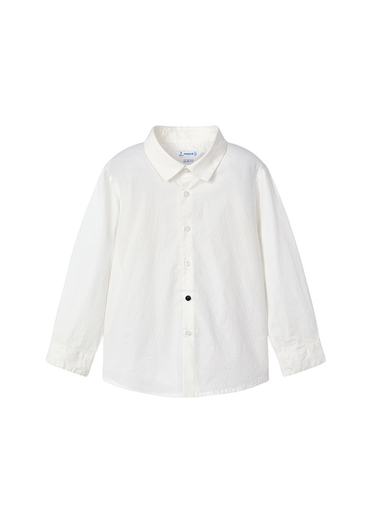 Mayoral Classic Cream Long Sleeve Shirt 4130