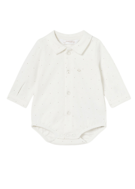 Body Crem cu Picouri Maro cu Guler Camasa Maneca Lunga 2797 col 30 Mayoral