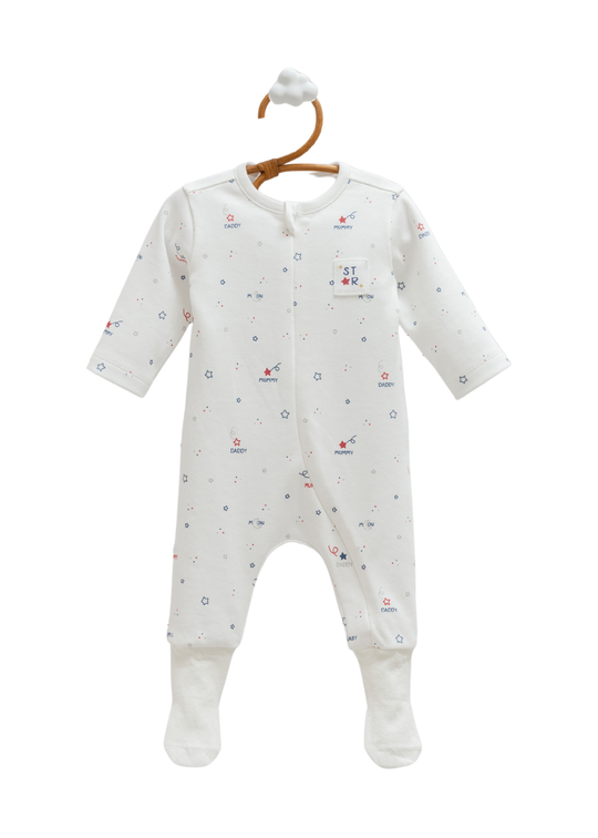 Salopeta Lunga Crem cu Fermoar Mummy & Daddy TU2334 Mell Sweet Baby