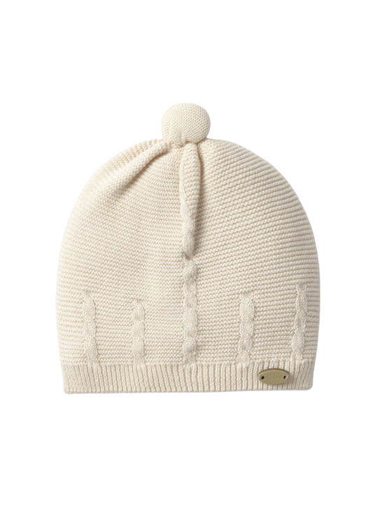 Caciula Tricotata din Bumbac Crem 9127 – Mayoral
