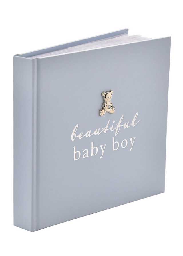 Album Foto Bleu cu Ursulet Argintat Beautiful Baby Boy CG1018 Bambino by Juliana