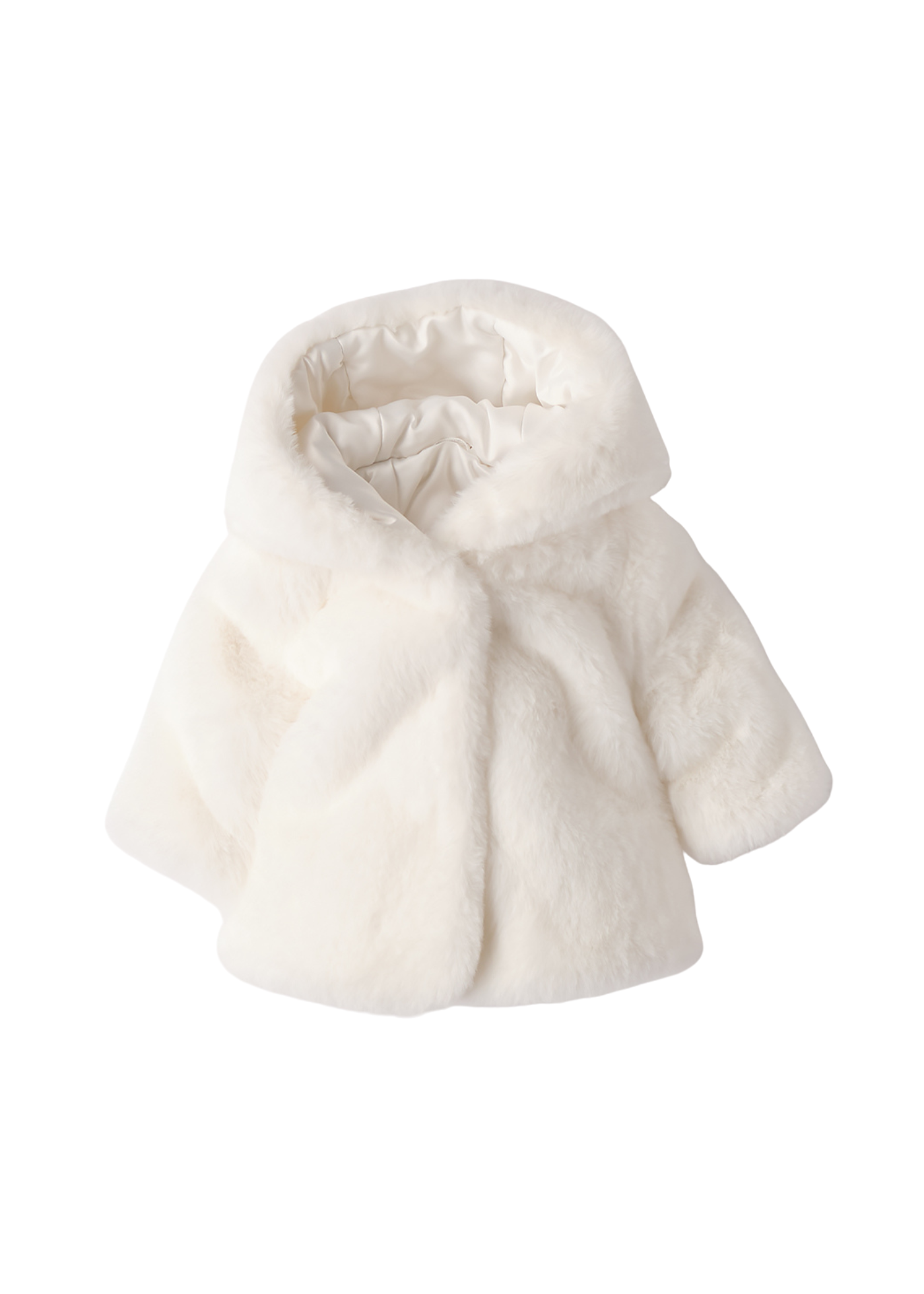 Palton Blana Crem cu Gluga 3.F735/00 Minibanda