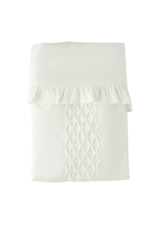 Pled Velur Crem cu Volanas si Fагure Decorativ pentru Fete 0112 – iDO