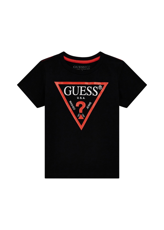 Tricou Negru cu Logo Triunghi N73I55 K8HM0 JBLK Guess