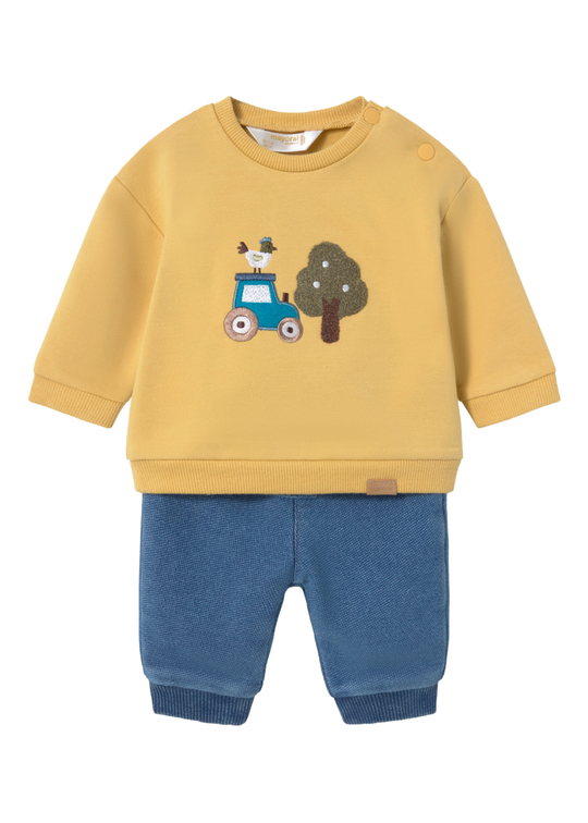 Set 2 Piese Bluza Galbena si Blugi Baieti 2535 – Mayoral