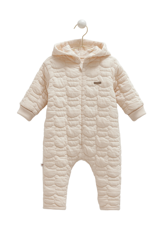 Combinezon Bej Matlasat cu Gluga si Fermoar TU2171 Mell Sweet Baby