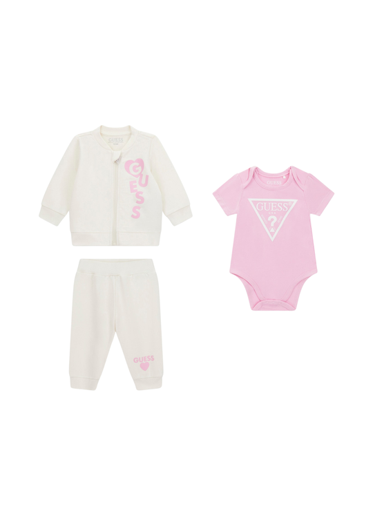 Trening 3 Piese Crem cu Body Roz S6RG03 KAN04 G012 Guess