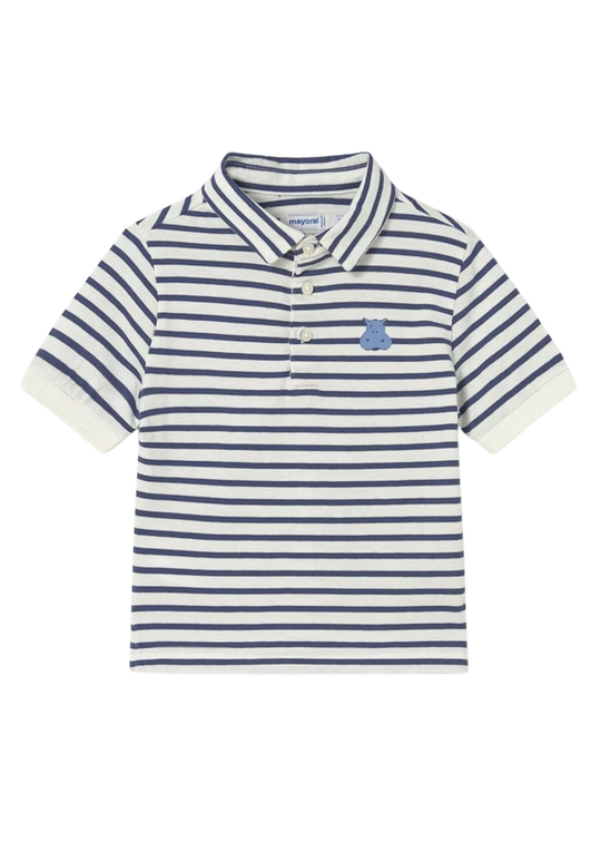 Short Sleeve Striped Polo Shirt Blue 1110 Mayoral